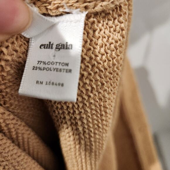 Cult Gaia Aziza crochet tan midi dress size medium - Picture 5 of 5